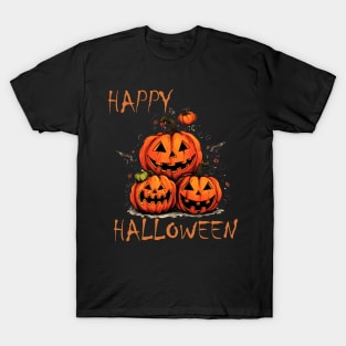 Happy Halloween pumpkins T-Shirt